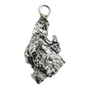 Iron meteorite crystal pendant