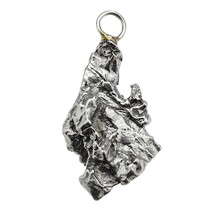 Iron meteorite crystal pendant