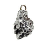 Iron meteorite crystal pendant