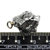 Iron meteorite crystal pendant