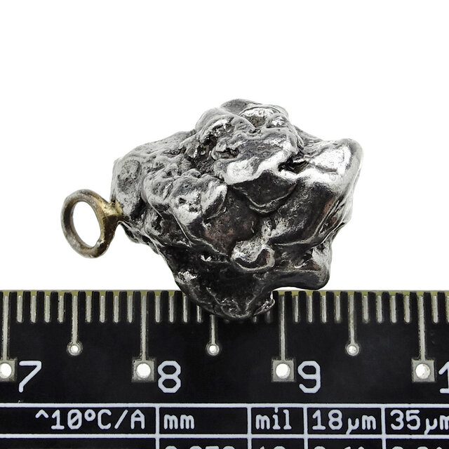 Iron meteorite crystal pendant