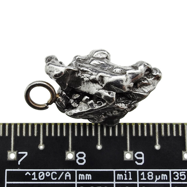 Iron meteorite crystal pendant