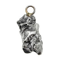 Iron meteorite crystal pendant