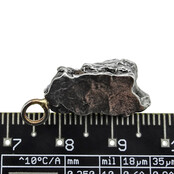 Iron meteorite crystal pendant