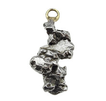 Iron meteorite crystal pendant
