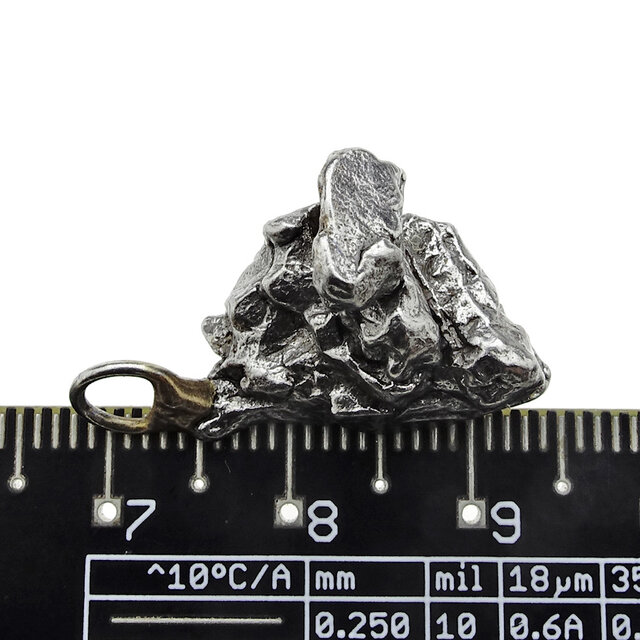 Iron meteorite crystal pendant