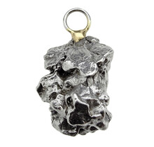 Iron meteorite crystal pendant