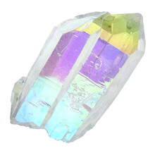 Angel aura, met platina en zilver behandelde kwarts