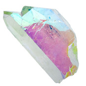 Angel aura, met platina en zilver behandelde kwarts