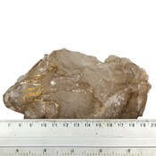 Smoky quartz from Brazil with elestial growth, also known as alligator quartz