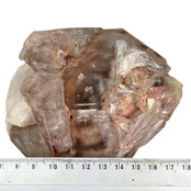 Smoky quartz from Brazil with elestial growth, also known as alligator quartz