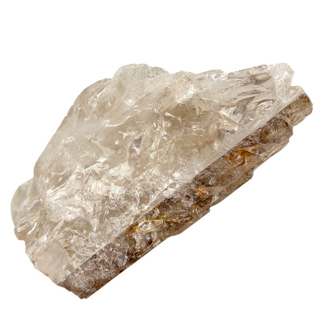 Smoky quartz from Brazil with elestial growth, also known as alligator quartz