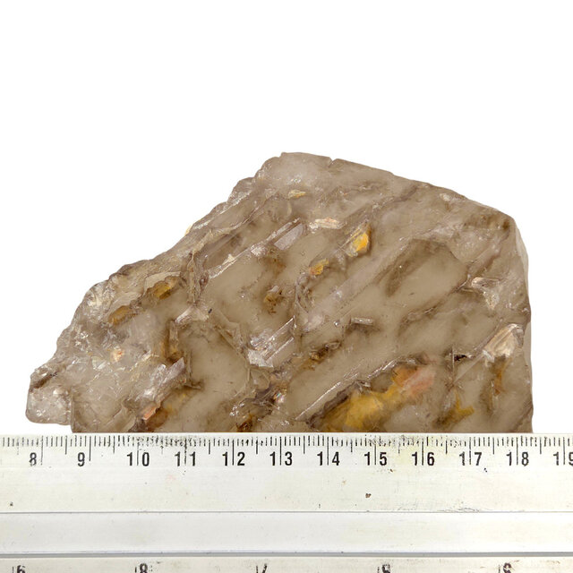 Smoky quartz from Brazil with elestial growth, also known as alligator quartz
