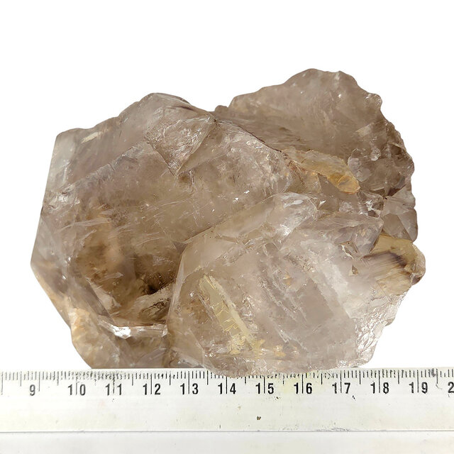 Smoky quartz from Brazil with elestial growth, also known as alligator quartz