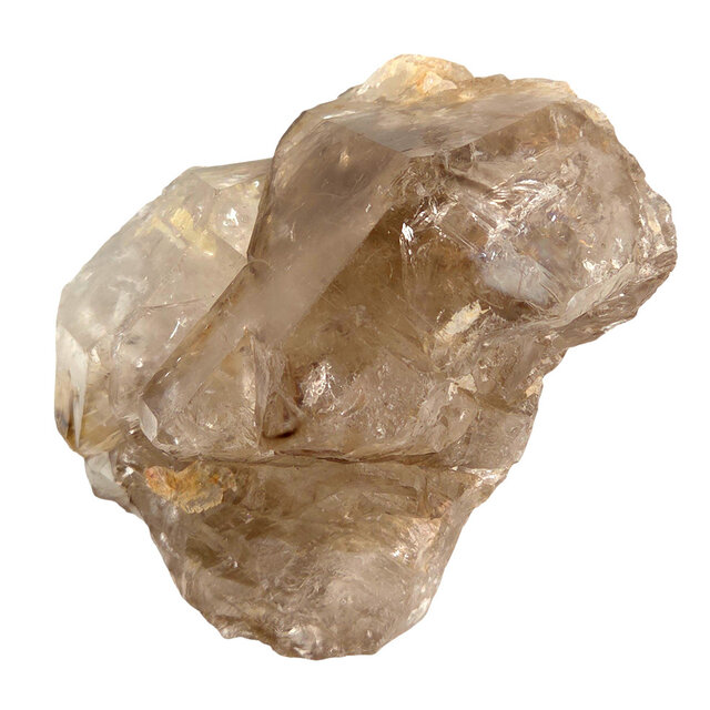 Smoky quartz from Brazil with elestial growth, also known as alligator quartz