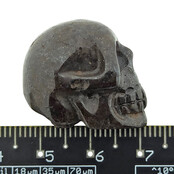 NWA chondriet schedeltje – meteoriet carving 2 cm