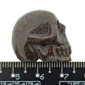 NWA chondrite skull – meteorite carving 2 cm