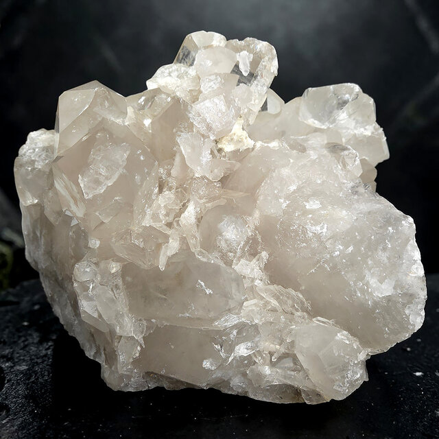 Rock crystal cluster, clear quartz with natural crystal points 12,2 kg