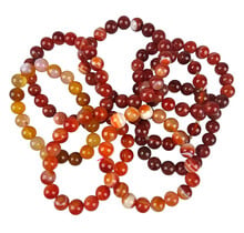 8 bracelets of colored agate 10 mm beads.