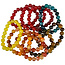 10 Armbänder aus farbigen Achatperlen (10 mm).