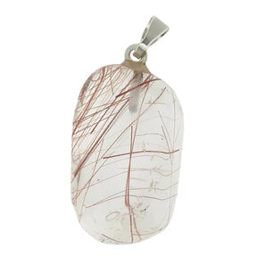 Rutile Quartz pendant with silver eyelet