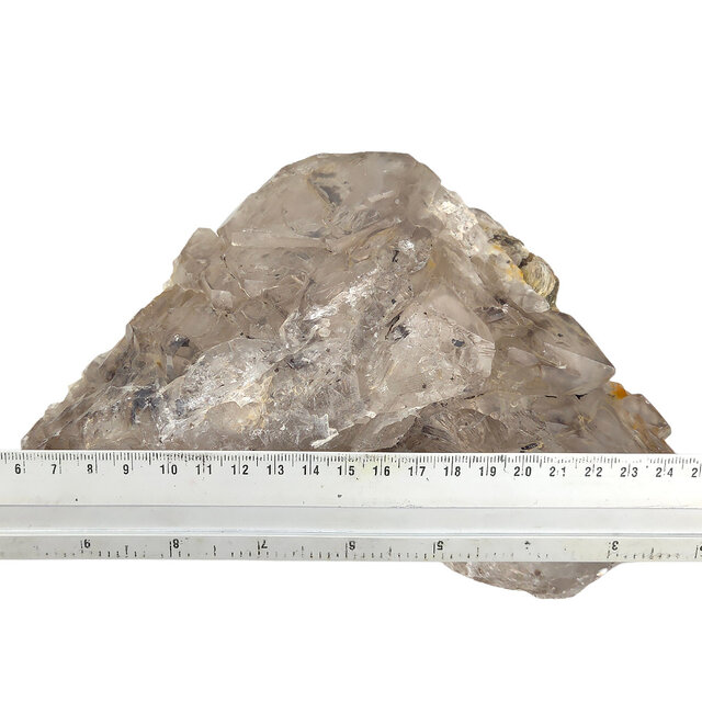 Smoky quartz from Brazil with elestial growth, also known as alligator quartz