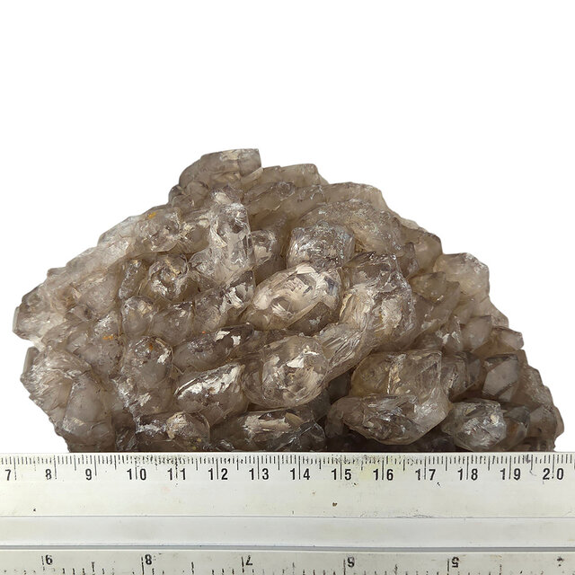 Smoky quartz from Brazil with elestial growth, also known as alligator quartz