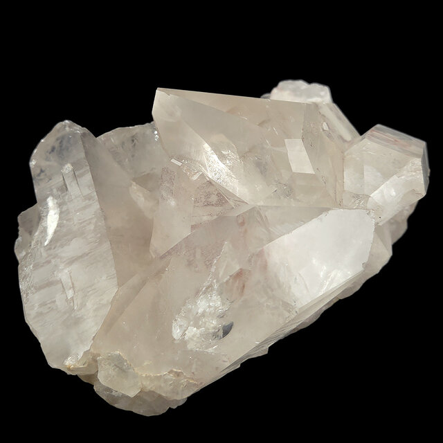 Bergkristallgruppe, klarer Quarz mit natürlichen Kristallspitzen  1,4 KG