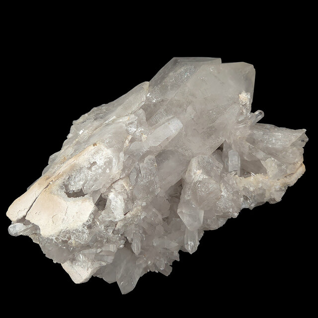 Rock crystal cluster, clear quartz with natural crystal points 2 kg