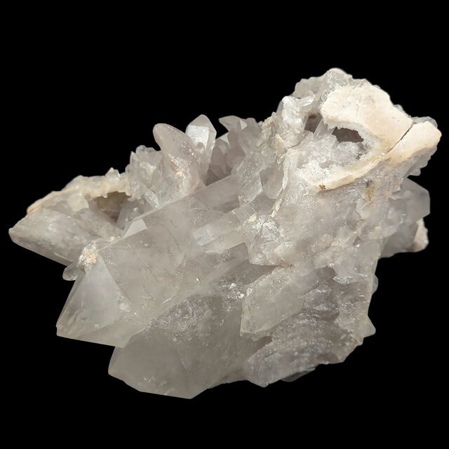Rock crystal cluster, clear quartz with natural crystal points 2 kg