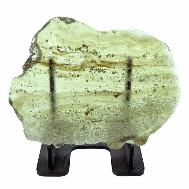 Libysches Glas oder Goldtektit poliert