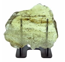 Libyan glass or gold tektite polished