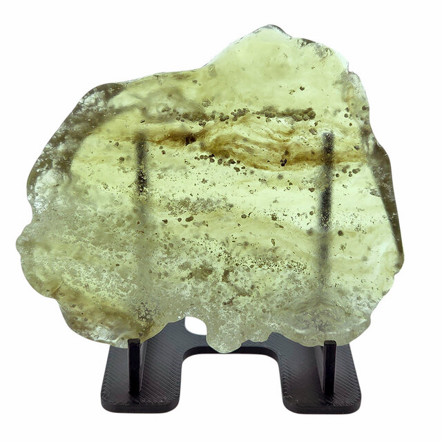 Libyan glass or gold tektite polished