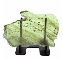 Libyan glass or gold tektite polished