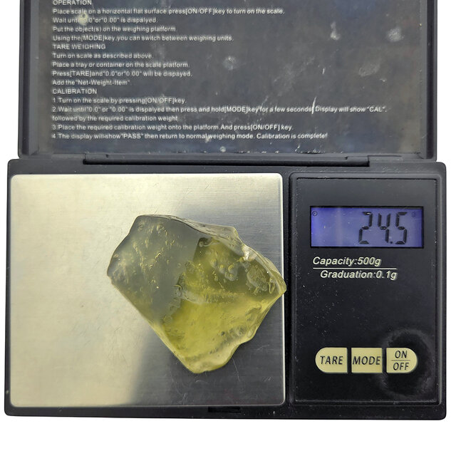 Libyan glass or gold tektite polished