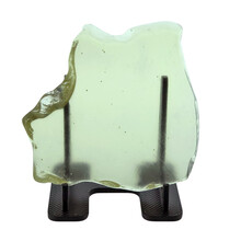 Libysches Glas oder Goldtektit poliert