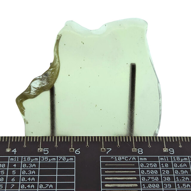 Libyan glass or gold tektite polished