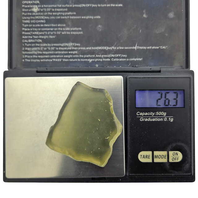 Libyan glass or gold tektite polished