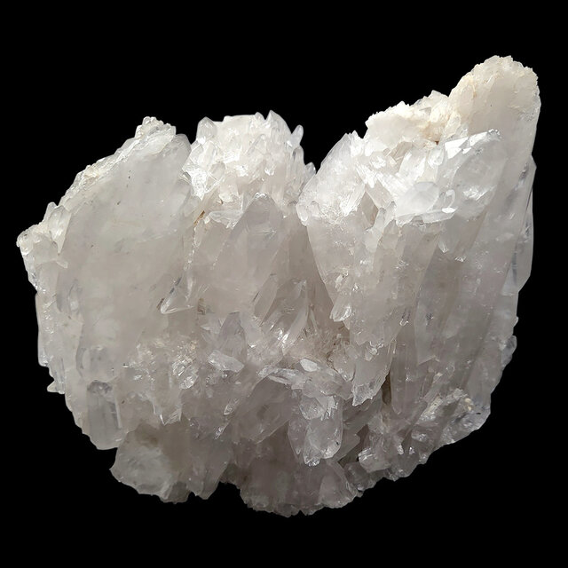 Bergkristal cluster, heldere kwarts met natuurlijke kristalpunten 1,75 kg
