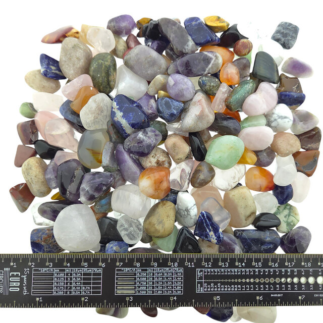 1KG tumbled stones in various sizes