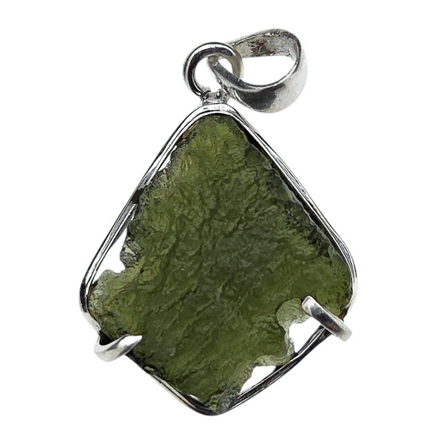 Moldavite pendant in silver 4,53 grams