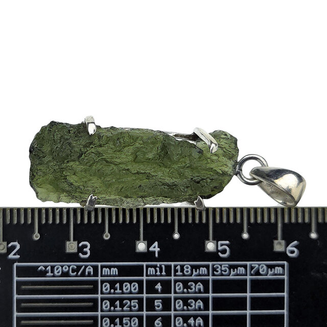 Moldavite pendant in silver 4,6 grams