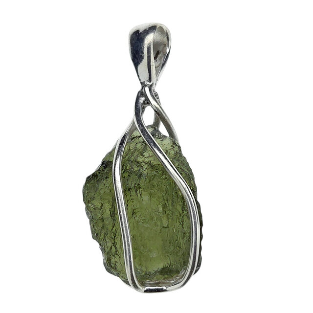 Moldavite pendant in silver 3,86 grams