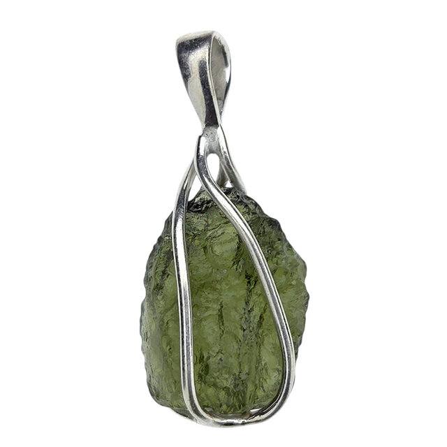 Moldavite pendant in silver 3,86 grams