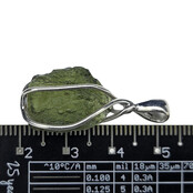 Moldavit-Anhänger in Silber 3,86 Gramm