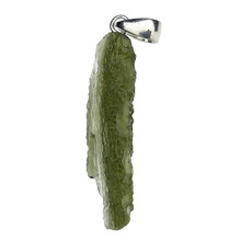 Moldavite pendant in silver