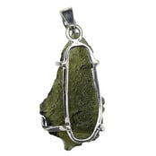 Moldavite pendant in silver 5 grams