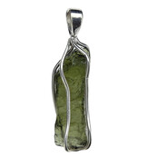 Moldavite pendant in silver 4,25 grams
