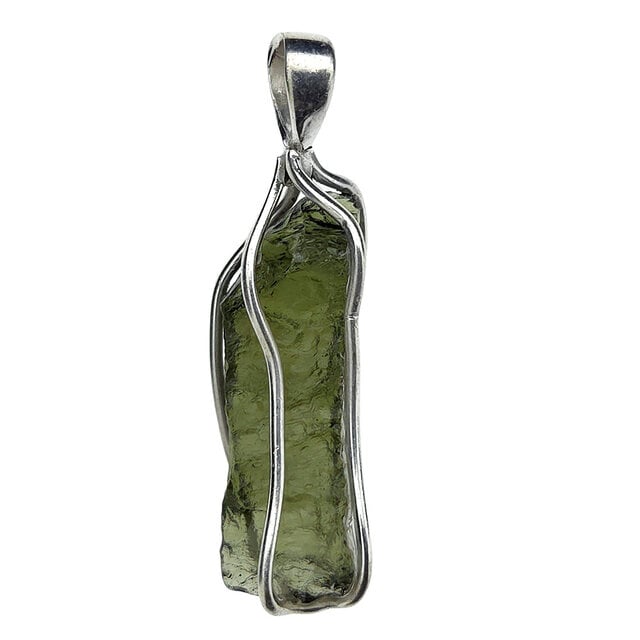 Moldavite pendant in silver 4,25 grams