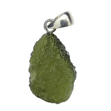 Moldavite pendant in silver